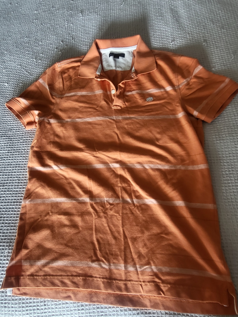 Banana Republic Orange Polo with White Stripes